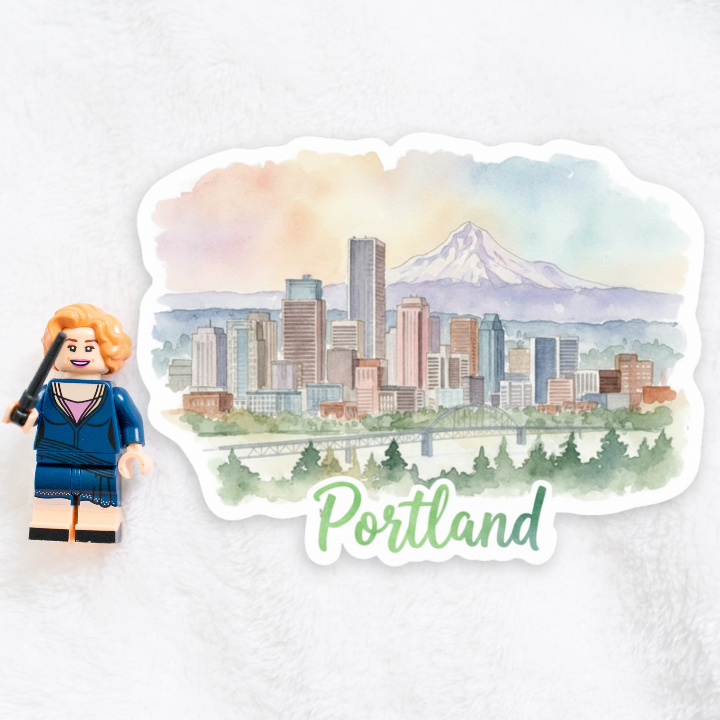 Portland Watercolor Vinyl Sticker
