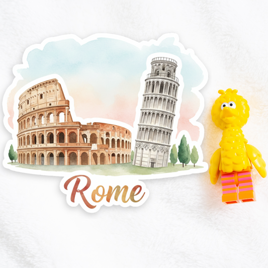 Rome Watercolor Vinyl Sticker