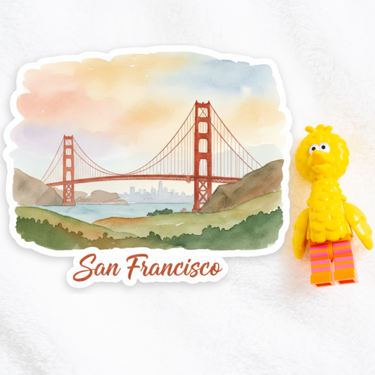 San Francisco Watercolor Vinyl Sticker