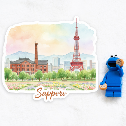 Sapporo Watercolor Vinyl Sticker
