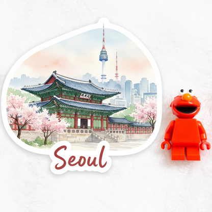 Seoul Watercolor Vinyl Sticker