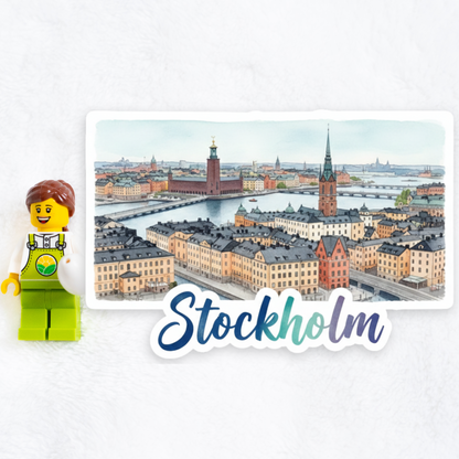 Stockholm Watercolor Vinyl Sticker