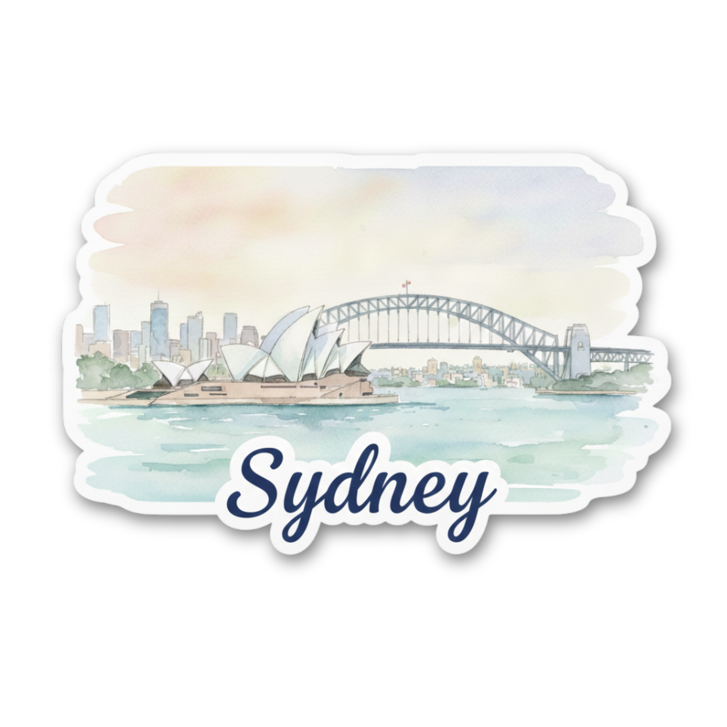 Sydney Watercolor Vinyl Sticker