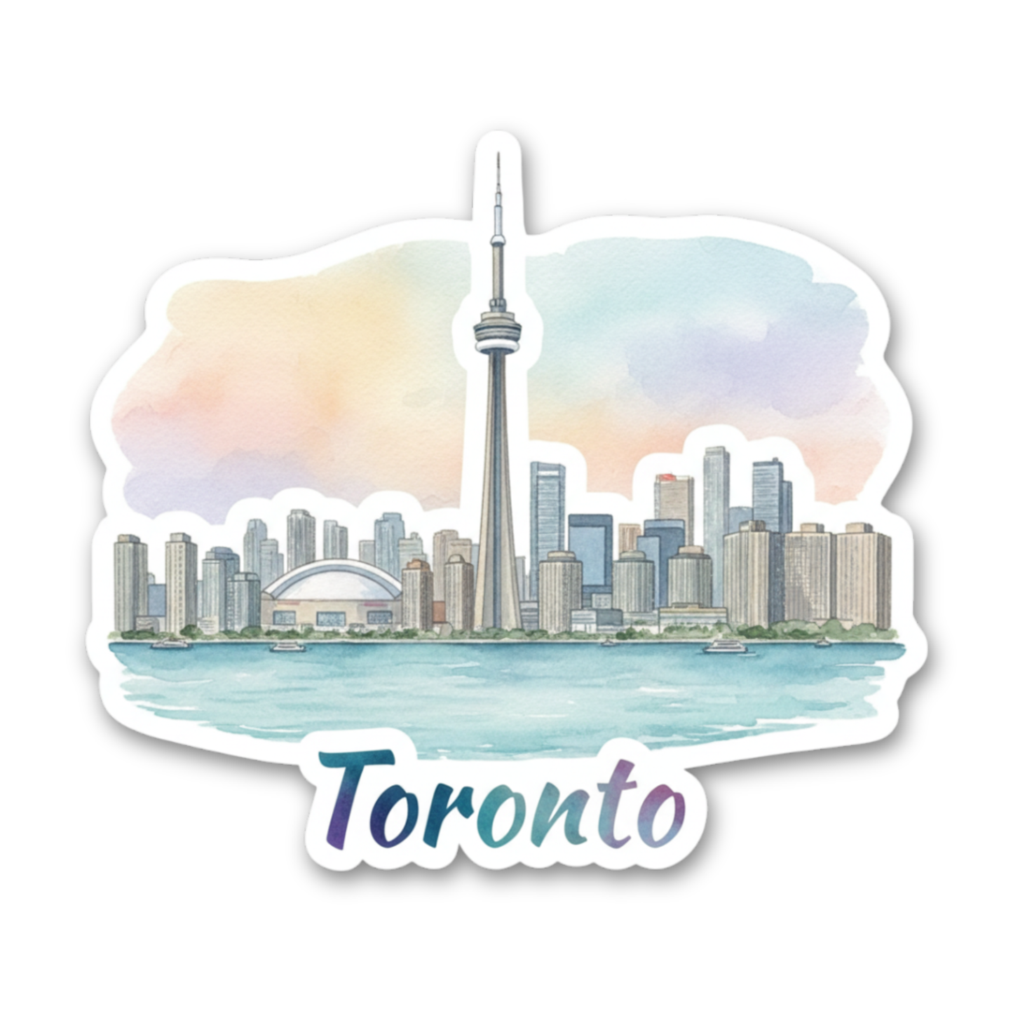 Toronto Watercolor Vinyl Sticker