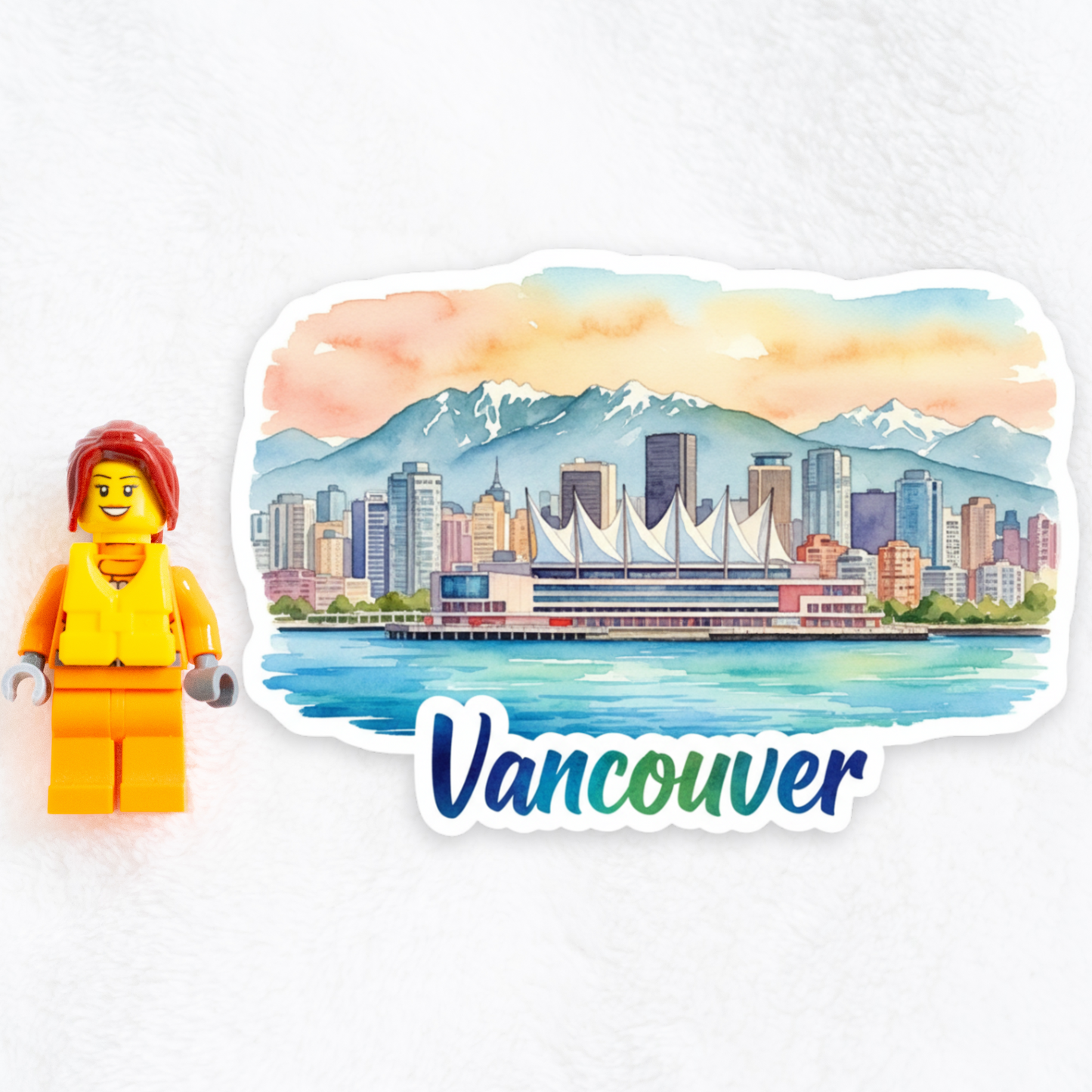 Vancouver Watercolor Vinyl Sticker