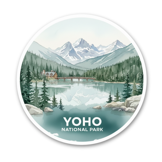 Yoho National Park Watercolor Vinyl Sticker