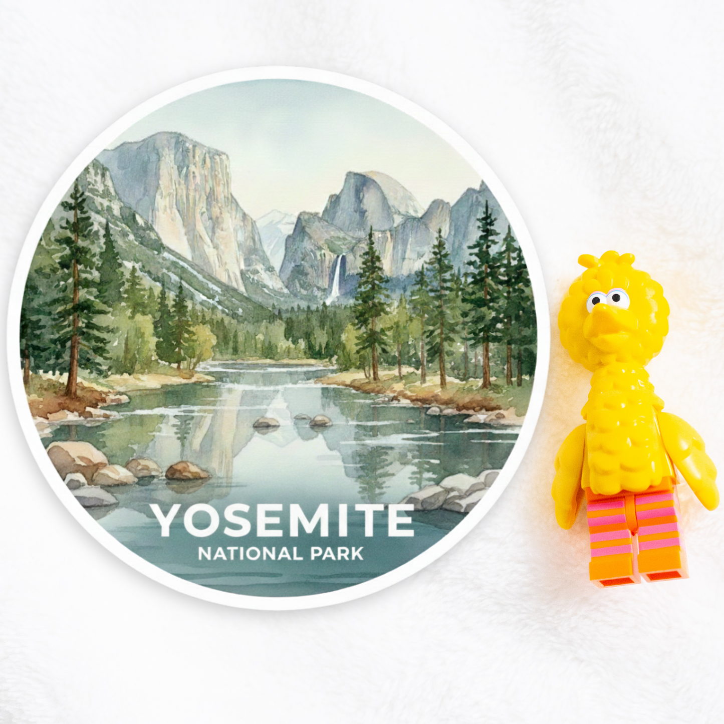 Yosemite National Park Watercolor Vinyl Sticker