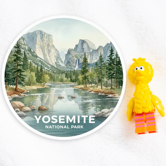 Yosemite National Park Watercolor Vinyl Sticker