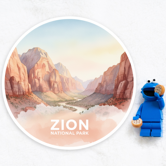 Zion National Park Watercolor Vinyl Sticker